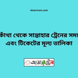 Barkatha To Santahar Train Schedule With Ticket Price