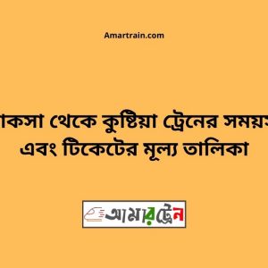 Khoksa To Kushtia Train Schedule With Ticket Price