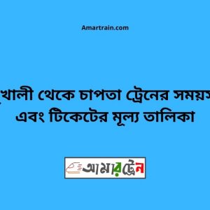 Modhukhali To Chapta Train Schedule With Ticket Price