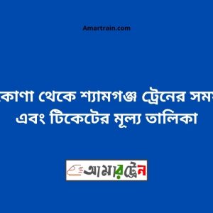 Netrokona To Shyamgonj Train Schedule With Ticket Price