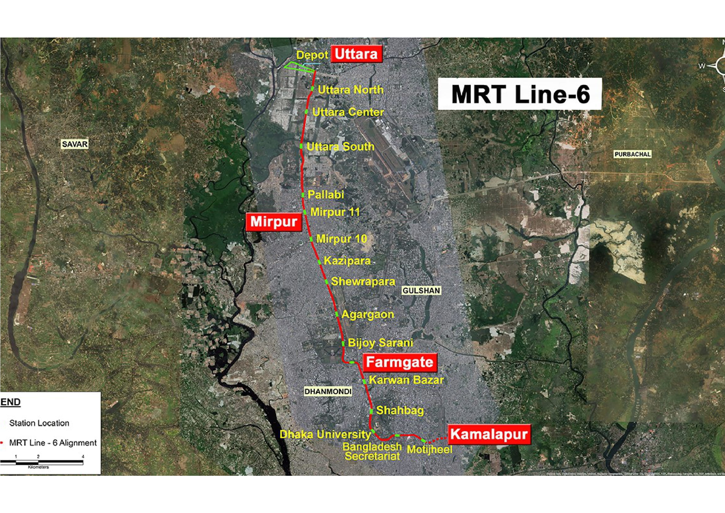 Matro Rail Route Map