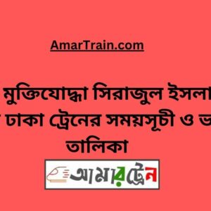 B Sirajul Islam To Dhaka Train Schedule With Ticket Price