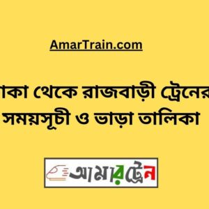 Dhaka To Rajbari Train Schedule With Ticket Price