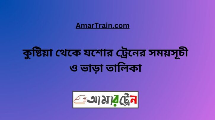 Kushtia To Jessore Train Schedule With Ticket Price