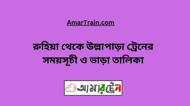 Ruhia To Ullapara Train Schedule With Ticket Price