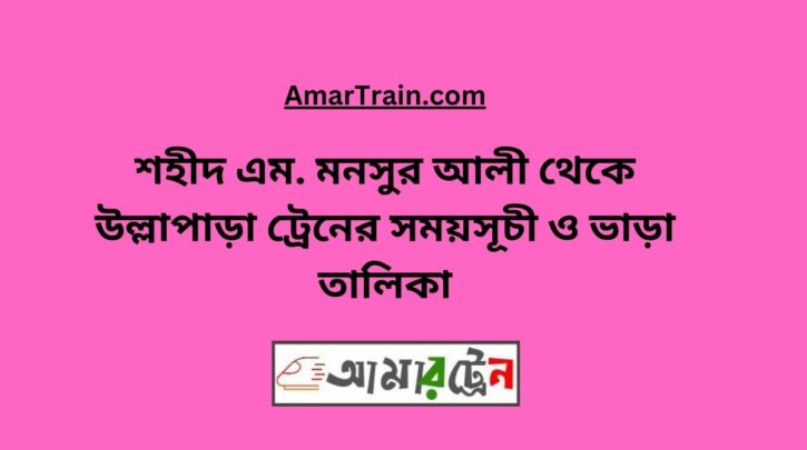 Shaheed M Monsur Ali To Birampur Train Schedule With Ticket Price