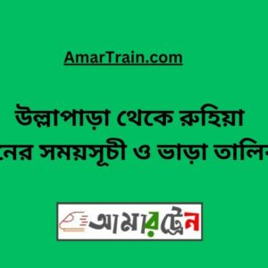 Ullapara To Ruhia Train Schedule With Ticket Price