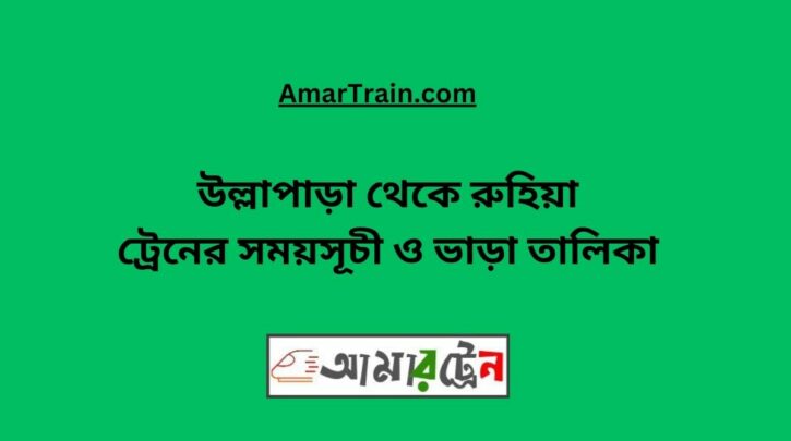Ullapara To Ruhia Train Schedule With Ticket Price