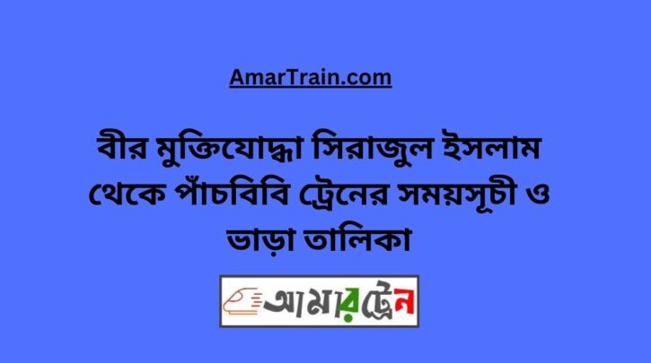 B Sirajul Islam To B Panchbibi Train Schedule With Ticket Price