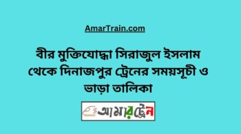 B Sirajul Islam To Dinajpur Train Schedule With Ticket Price
