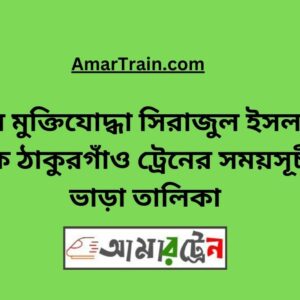 B Sirajul Islam To Thakurgaon Train Schedule With Ticket Price