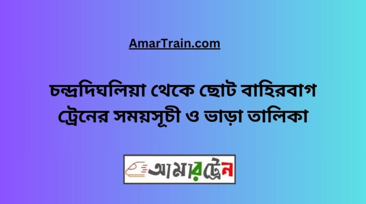 Chandradighalia To Choto Bahirbag Train Schedule With Ticket Price