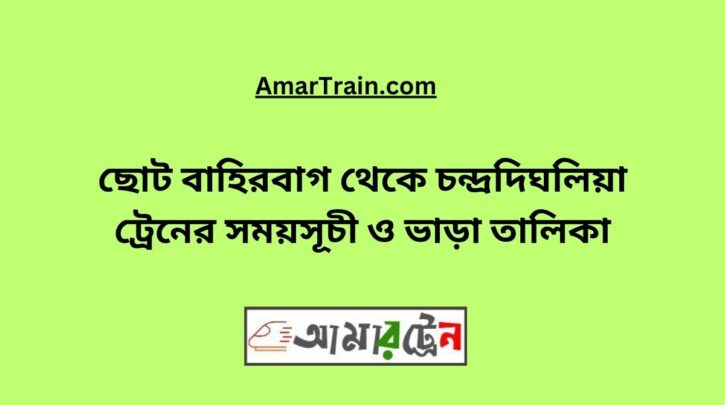 Choto Bahirbag To Chandradighalia Train Schedule With Ticket Price