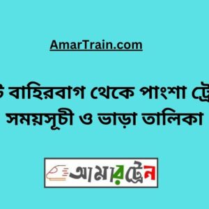Choto Bahirbag To Pangsha Train Schedule With Ticket Price