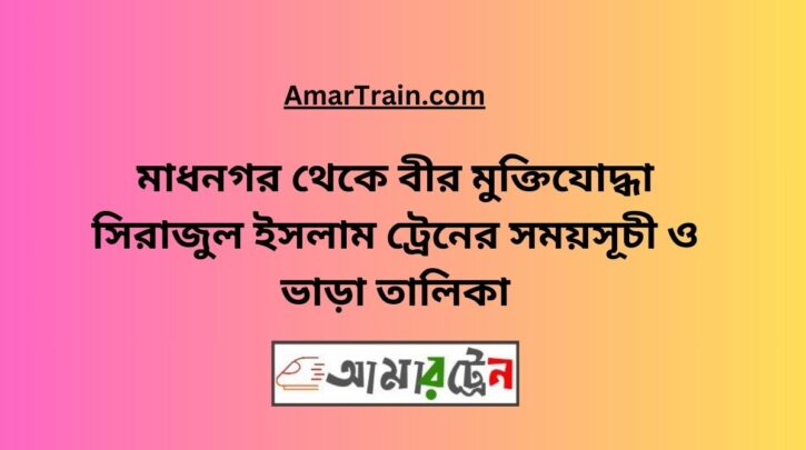 Madhnogor To B Sirajul Islam Train Schedule With Ticket Price