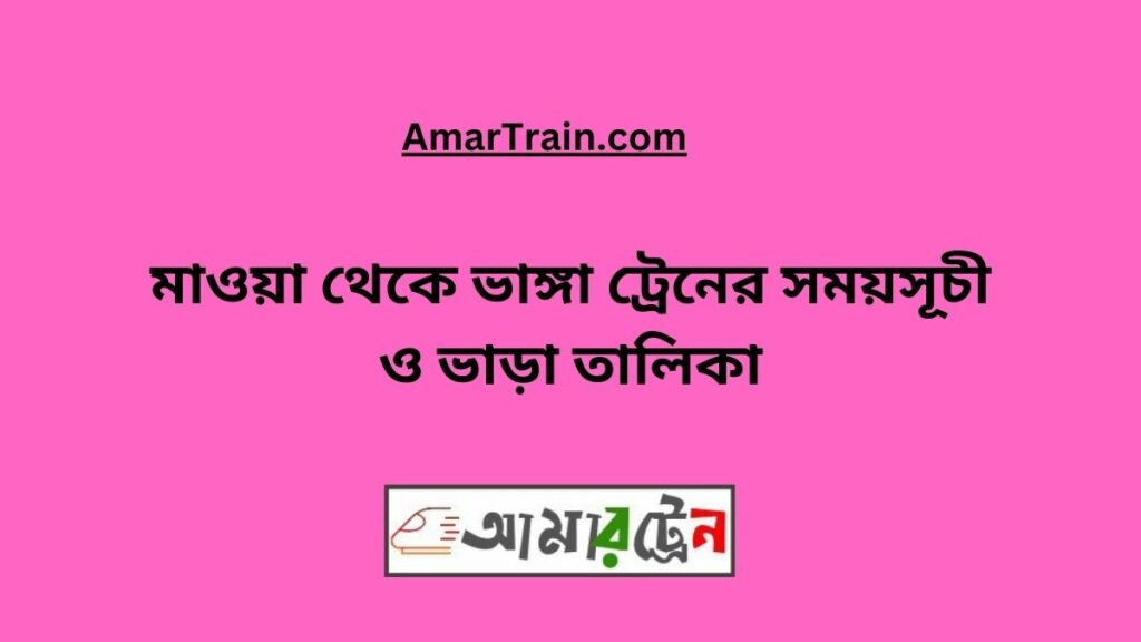 Mawa to Bhanga Train Schedule With Ticket Price