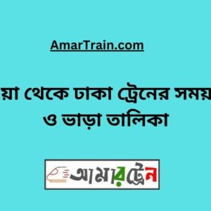 Mawa to Dhaka Train Schedule With Ticket Price