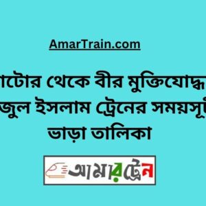 Natore To B Sirajul Islam Train Schedule With Ticket Price
