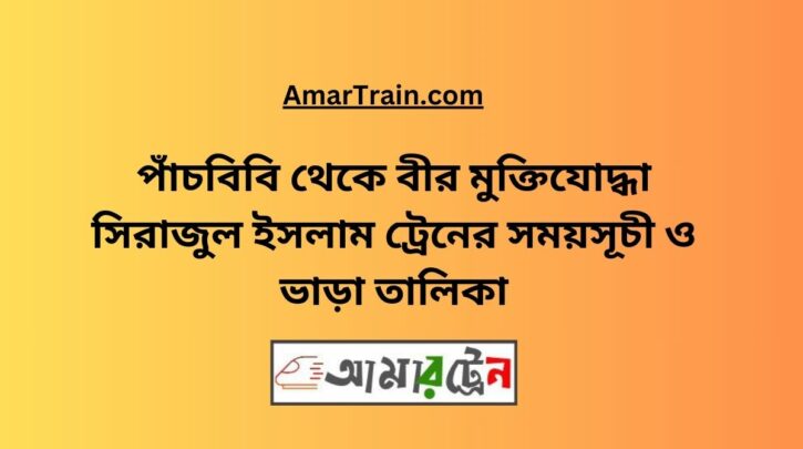 Panchbibi To B Sirajul Islam Train Schedule With Ticket Price